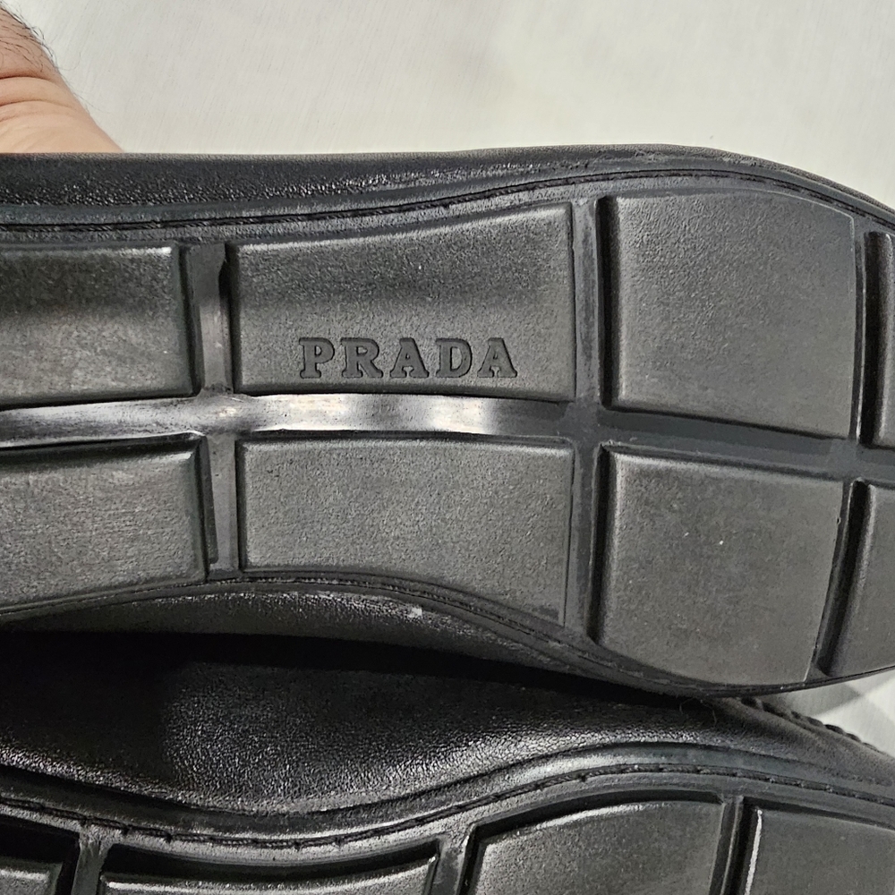 Prada Black Loafers Luxurious Slip-Ons - Picture 8 of 9